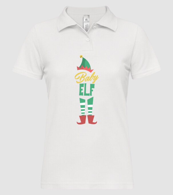 Elf family baby model alb pe tricou