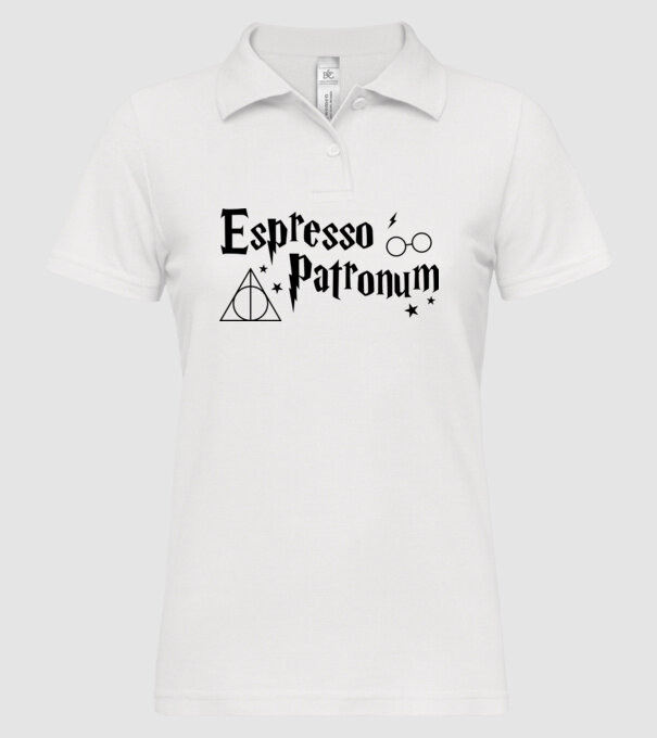 Espresso patronum model alb pe tricou