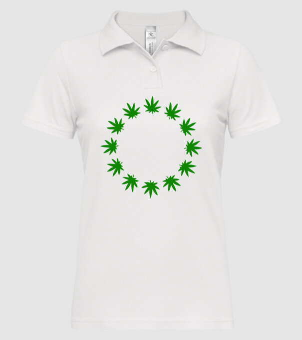 Euro marihuana model alb pe tricou