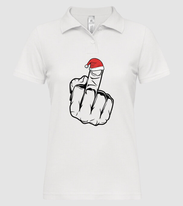 f u christmas model alb pe tricou