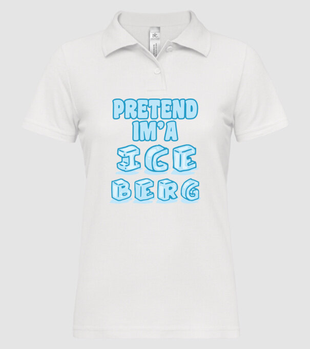 Iceberg carnaval model alb pe tricou