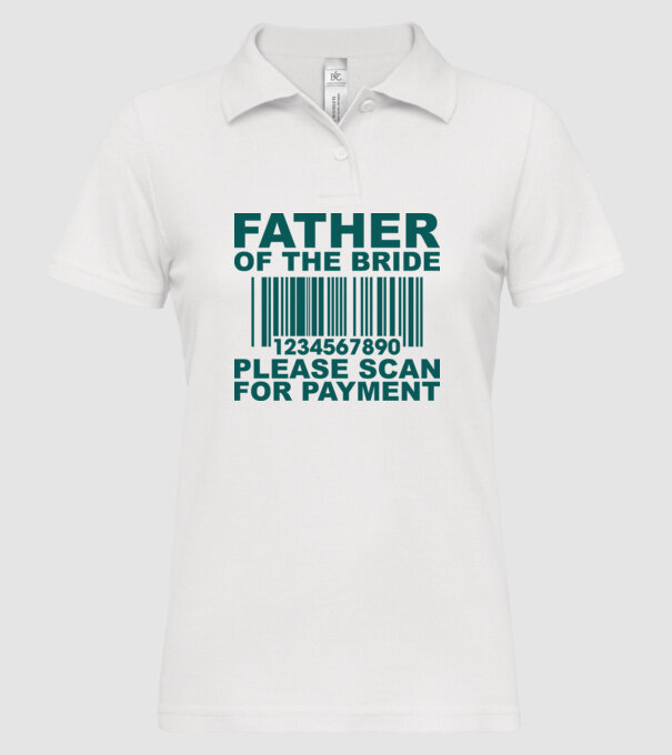 Father of the bride model alb pe tricou