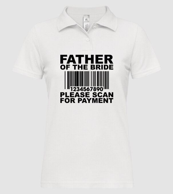 Father of the bride model alb pe tricou