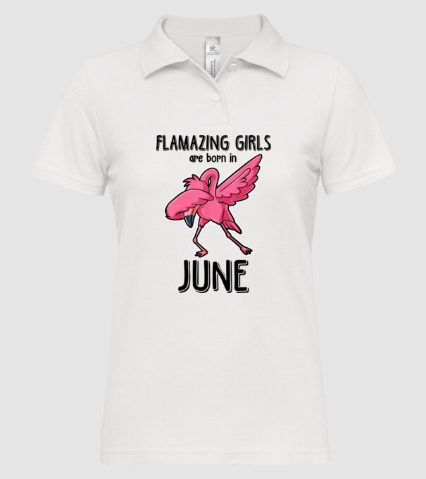 Flamazing girls are born in june black model alb pe tricou