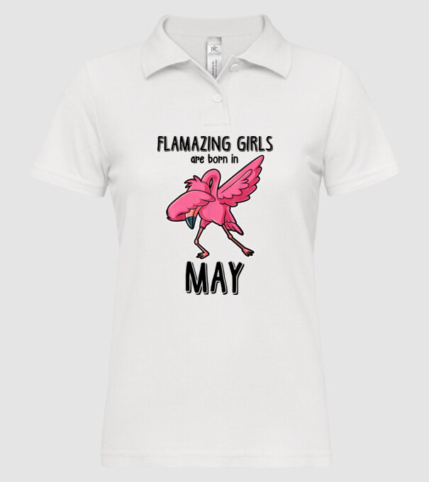 Flamazing girls are born in may black model alb pe tricou