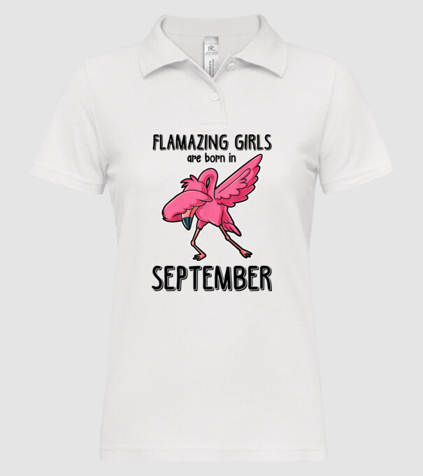 flamazing girls are born in september black model alb pe tricou