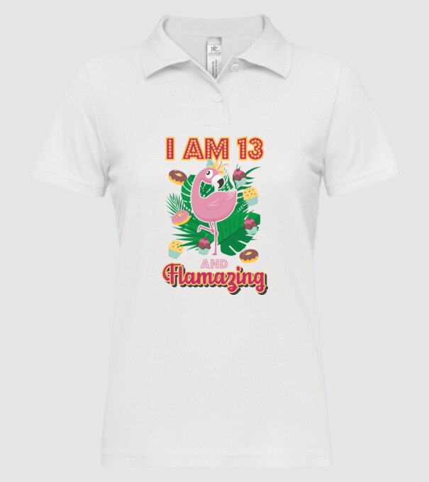FLAMAZING Birthday 13 Years old model alb pe tricou