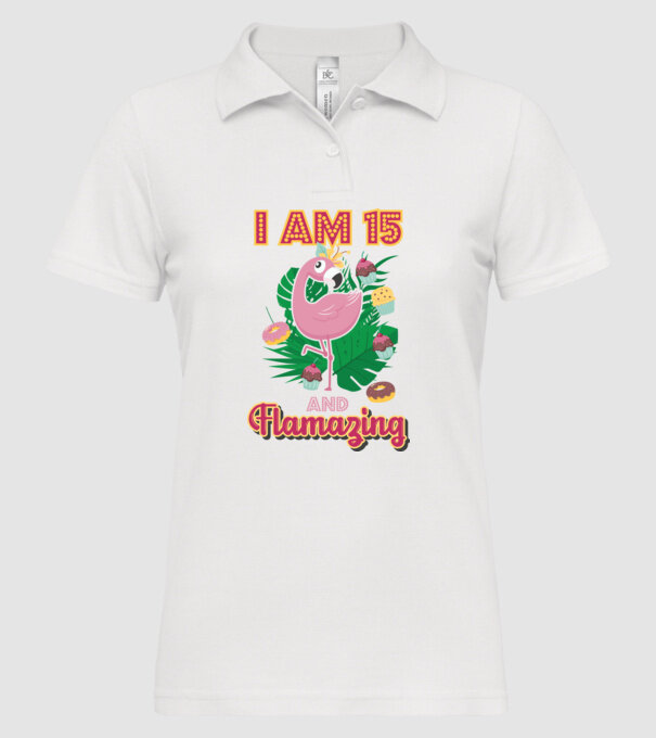 FLAMAZING Birthday 15 Years old model alb pe tricou