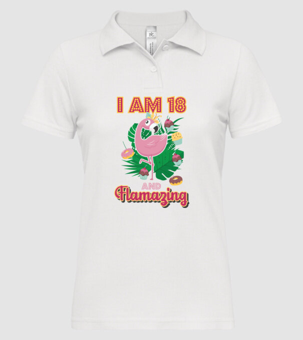 FLAMAZING Birthday 18 Years old model alb pe tricou