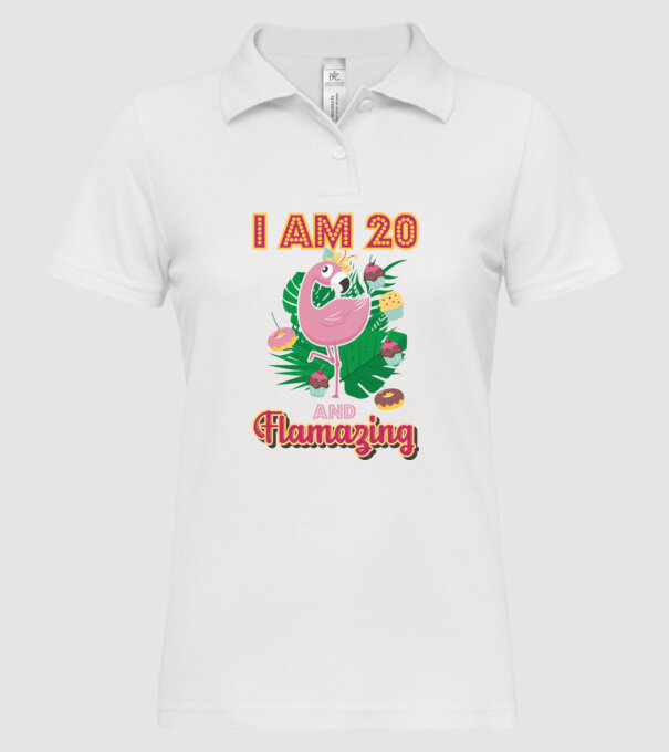 FLAMAZING Birthday 20 Years old model alb pe tricou