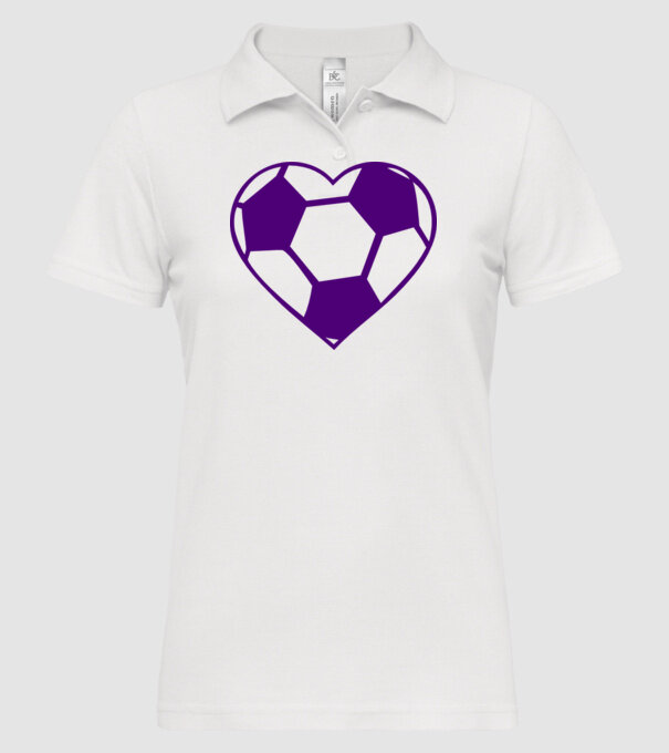 inimă fotbal model alb pe tricou