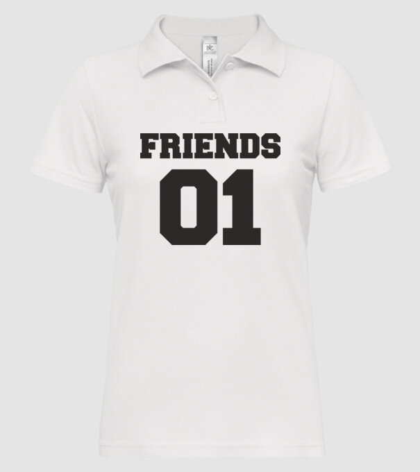 Friends 01 model alb pe tricou