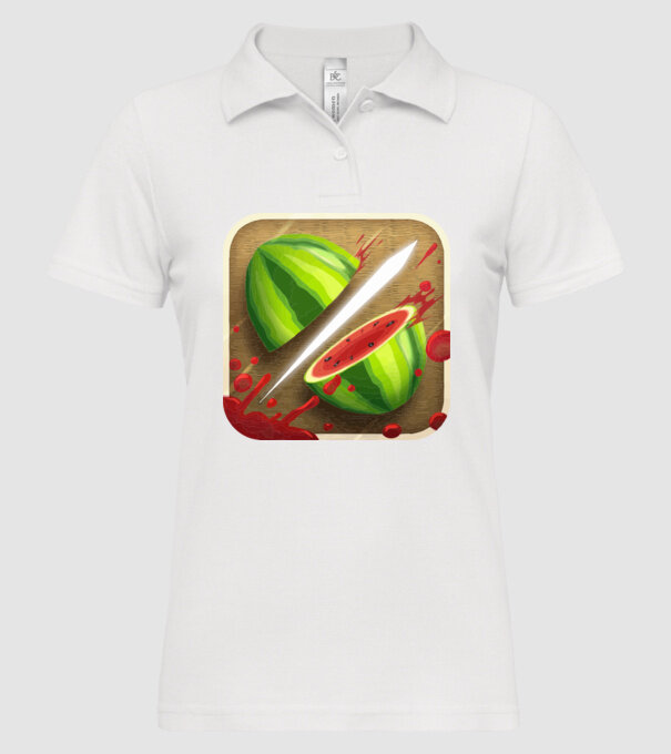 Fruit Ninja Icon model alb pe tricou