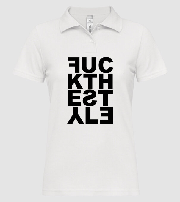 Fuck The Style model alb pe tricou