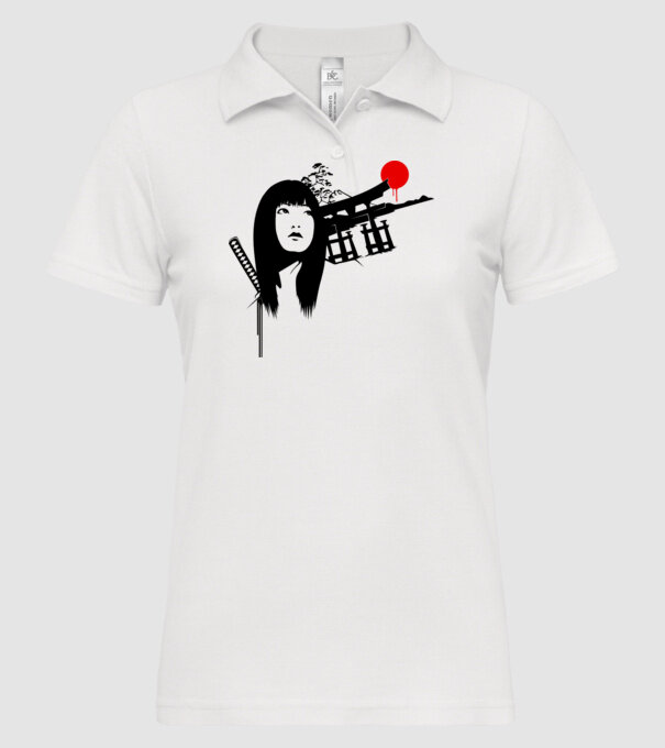 Gheișă model alb pe tricou