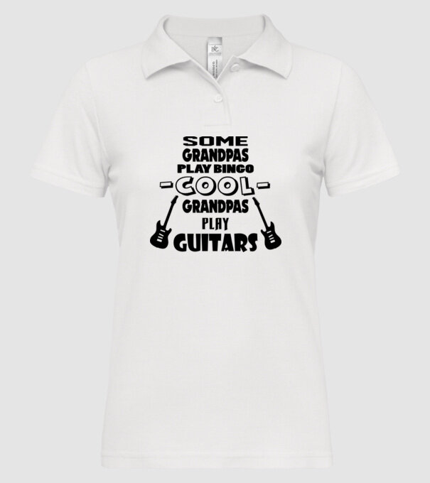 Bunic chitarist model alb pe tricou