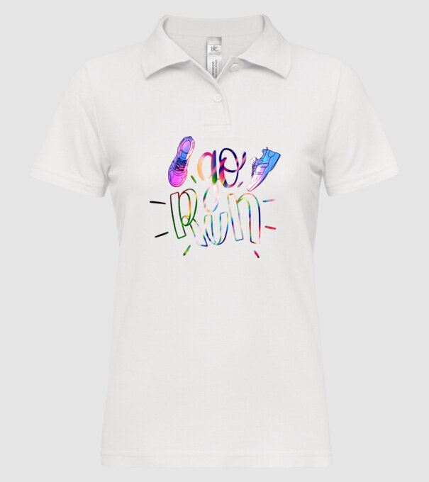 Go run holo model alb pe tricou
