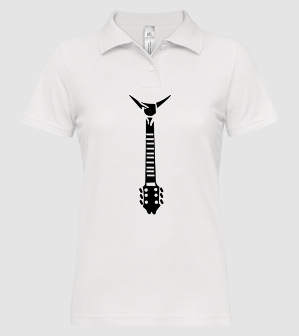 Guitar Tie model alb pe tricou