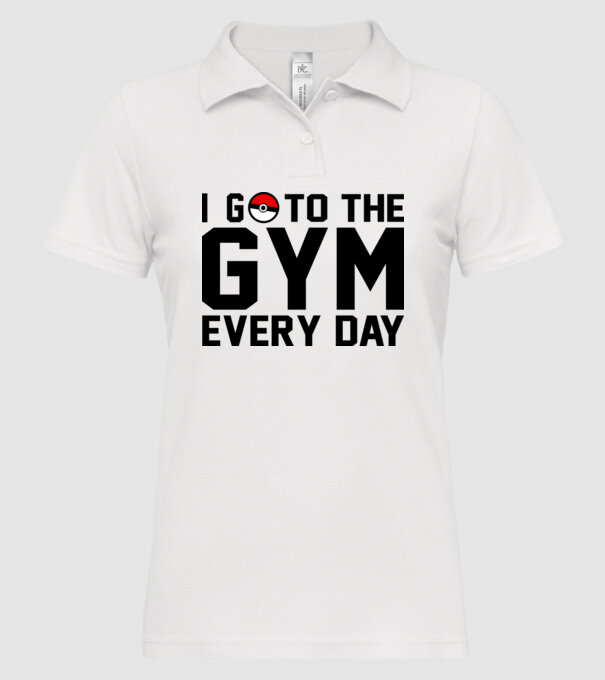 Gym every day model alb pe tricou