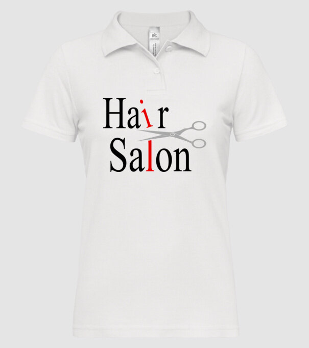 Hair Salon model alb pe tricou