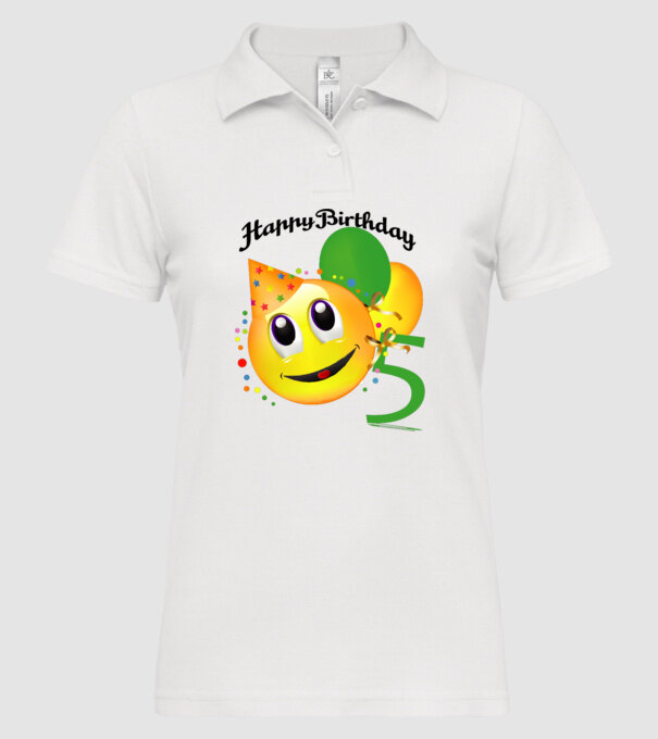 happy birthday 5th model alb pe tricou