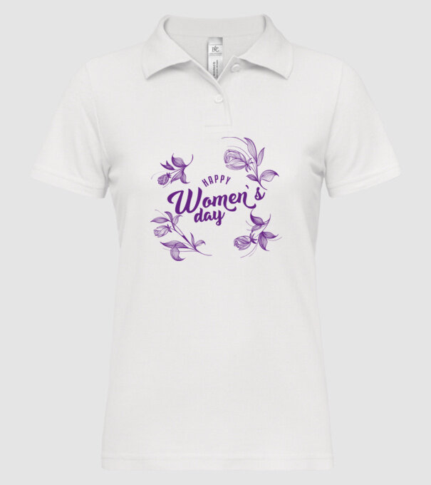 'Happy women''s day' model alb pe tricou
