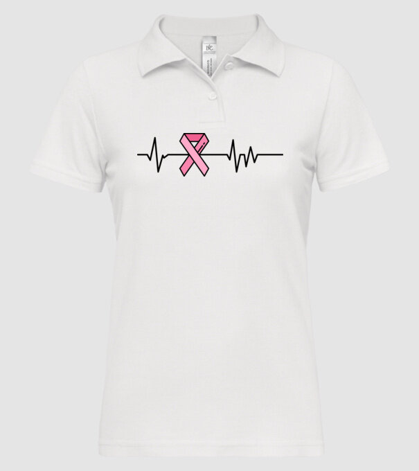 Heartbeat faith model alb pe tricou