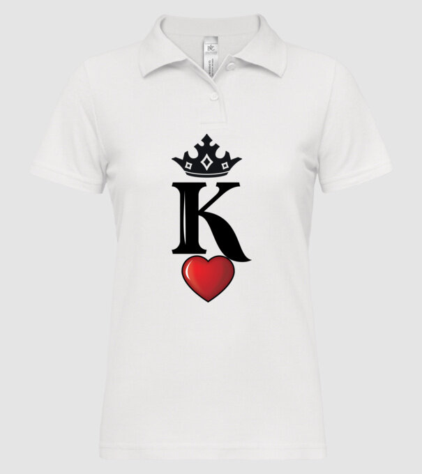 Cuplu HeartKing model alb pe tricou