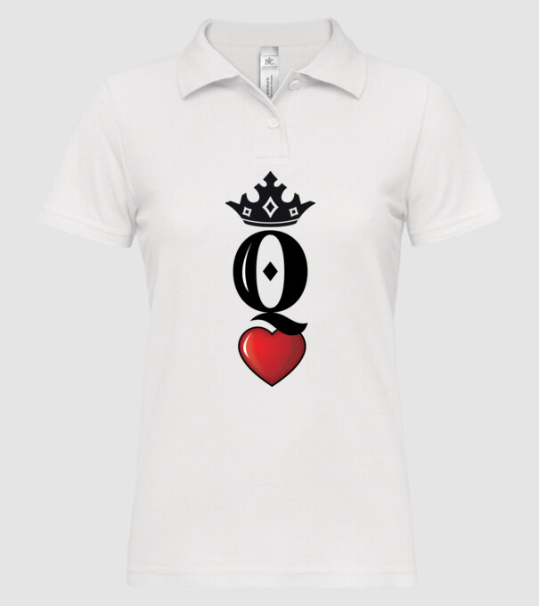 Cuplu HeartQueen model alb pe tricou