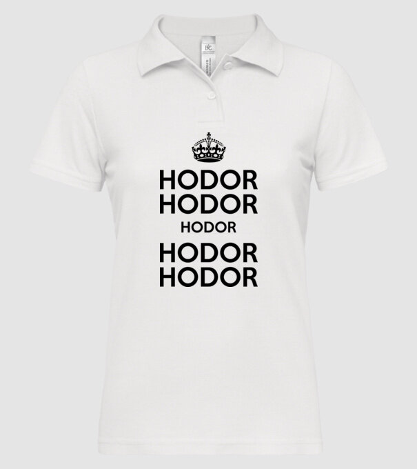 Hodor model alb pe tricou