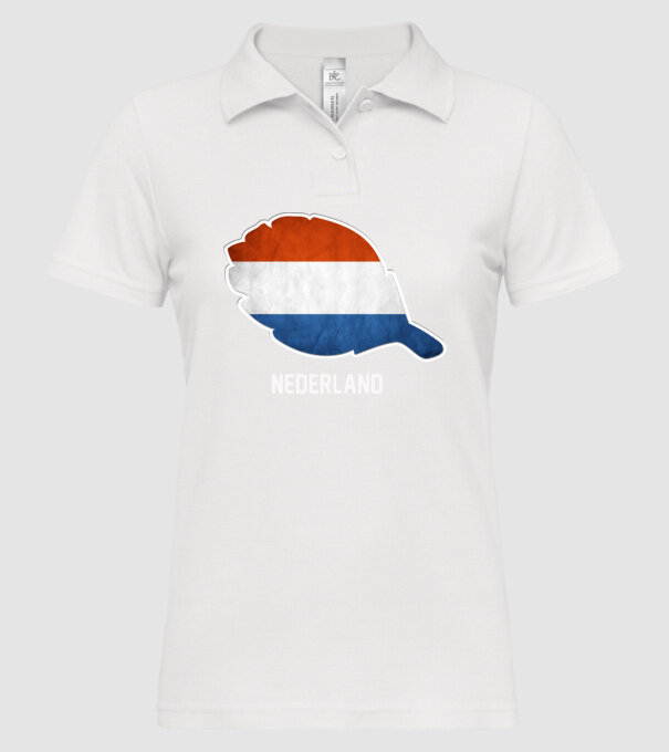 Steag olandez model alb pe tricou