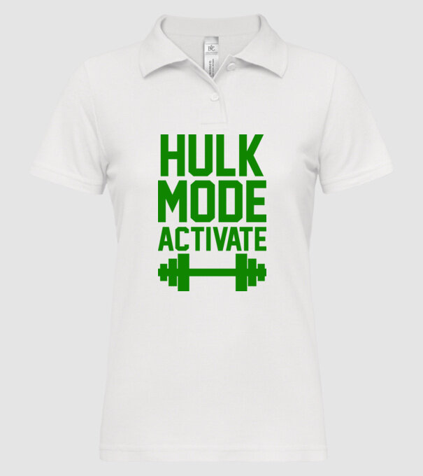 Hulk mode model alb pe tricou