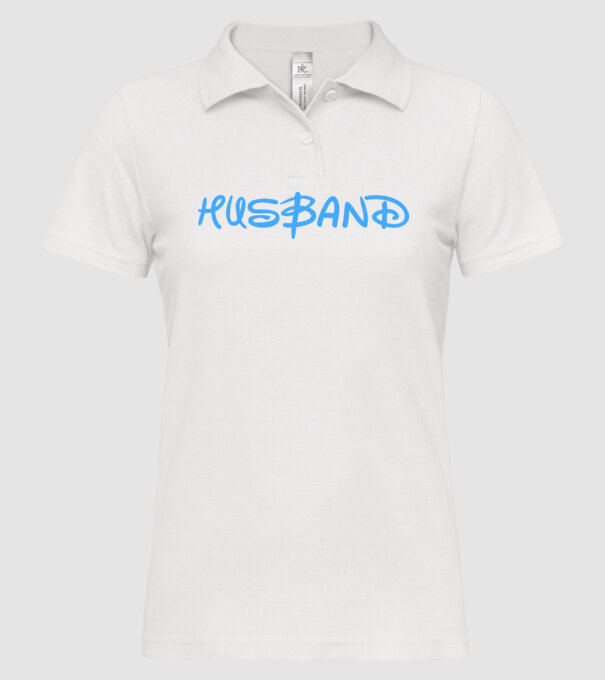 Husband model alb pe tricou