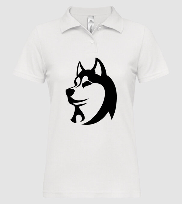 Husky model alb pe tricou