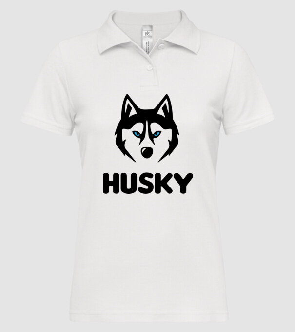 Husky băiat model alb pe tricou