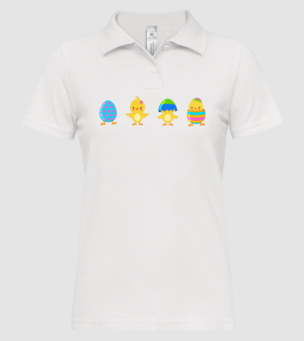 Paște numai pui model alb pe tricou