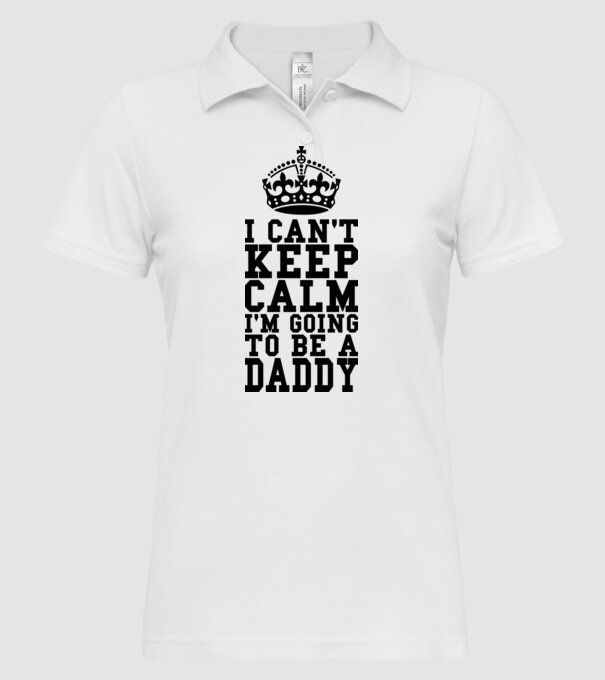 'I can''t keep calm, I''m going to be a daddy' model alb pe tricou