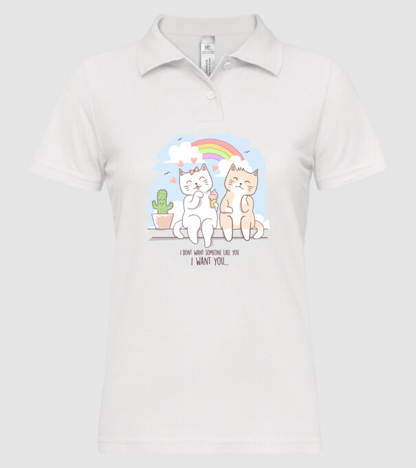 i dont want someone like you model alb pe tricou