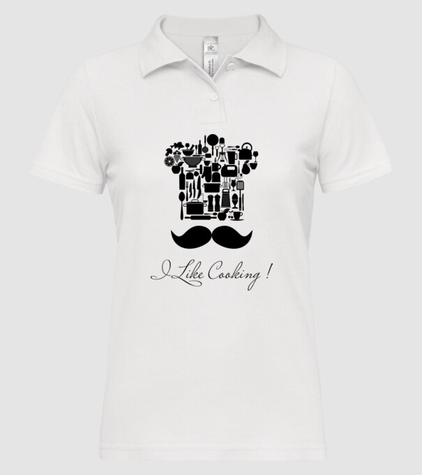 I like cooking! model alb pe tricou