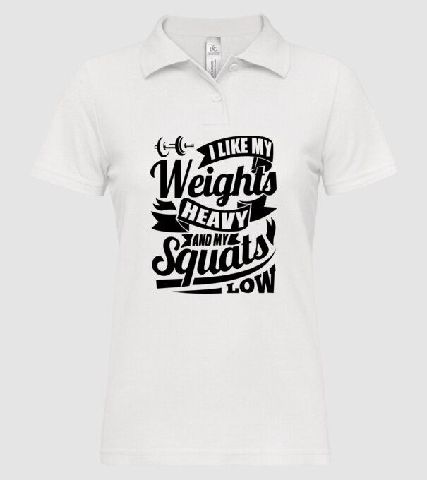 I like my weights model alb pe tricou