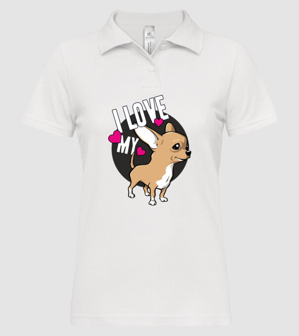 I love my Chihuahua model alb pe tricou
