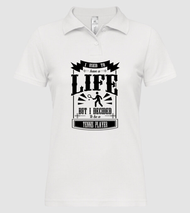 I used to have a life JUCĂTOR TENIS model alb pe tricou