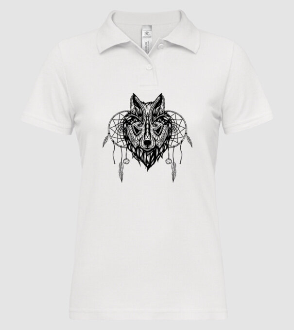 lup indian model alb pe tricou