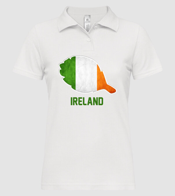 Steag irlandez model alb pe tricou