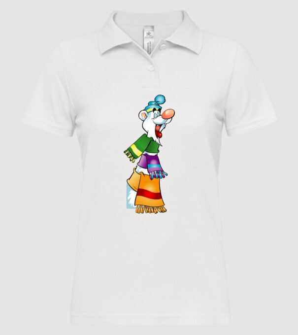 urs polar model alb pe tricou