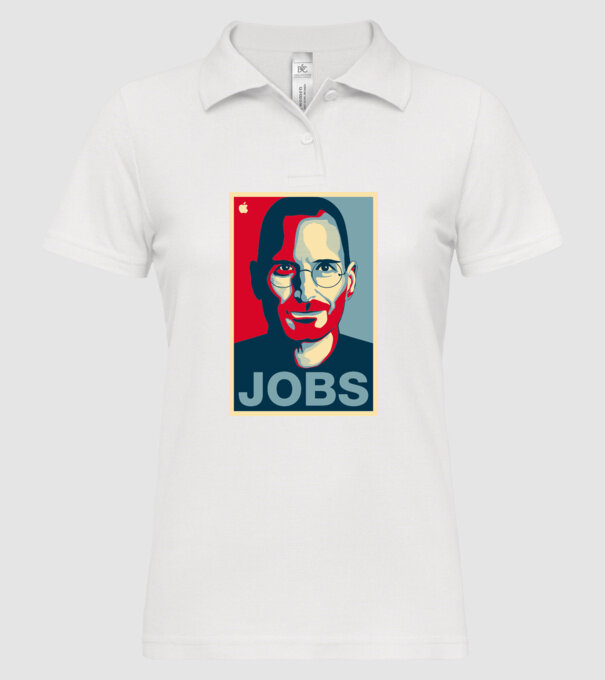 Jobs pop art model alb pe tricou