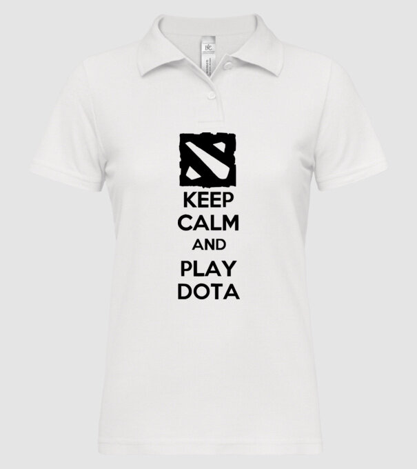 keep calm play dota model alb pe tricou