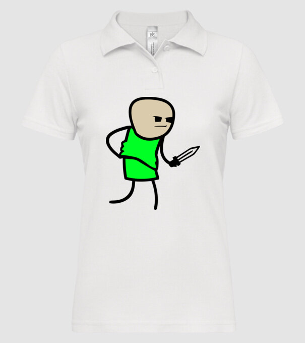 Cuțit model alb pe tricou