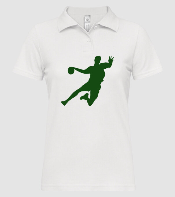 Voleibalist model alb pe tricou