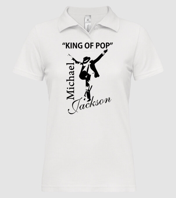King Of Pop model alb pe tricou